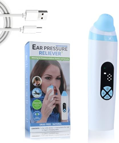 Professional Ear Pressure Relief Device | Tinnitus Relief for Ringing Ears | 900mAH Rechargable Unblock Eustachian Tube Unclogger for Flying Diving