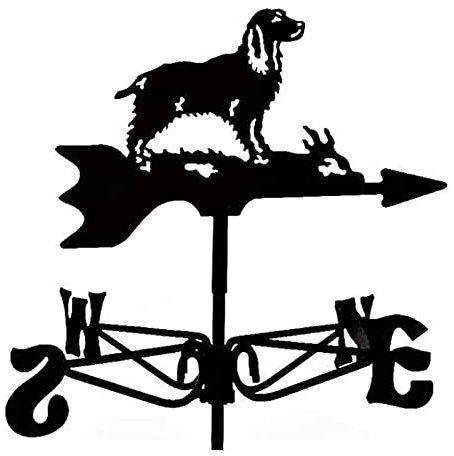 ANCNA-U Weather Vane Stainless Steel Vane for Garden ​Creative Retro Design Direction Indicator for Garden Patio Yard Ornament Decoration,Springer Spaniel