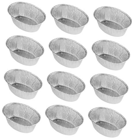 TOPBATHY 125pcs Practical Tin Foil Bowl Tray for Cooking and Party Food Serving Made of Aluminum Material Suitable for Barbecue and Baking Occasions