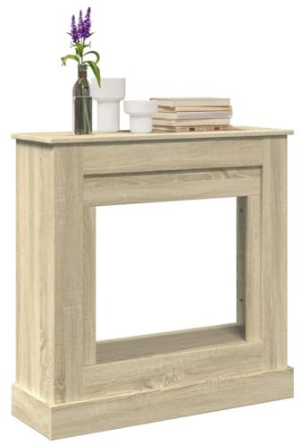 NQJIBUE Home Garden Kaminumrandung Sonoma Eiche 90x30x90cm Holzwerkstoff