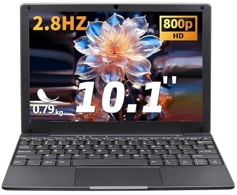 Mini Ordinateur Portable 10,1 Pouces,Celeron N4000, 8Go RAM DDR4, Clavier AZERTY, WiFi 5GHz BT 5.0, USB-C Mini HDMI, PC Portable Ultra-Léger 0,79Kg pour Études Bureau Voyage(Gris, 8GB+128G SSD)