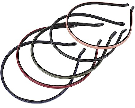 FRCOLOR 5stücke Teiliges Dünne Leder-stirnbänder Für Damen Weich Überzogen Leichte Haarschmuck-accessoires in Grün Blau Rot Und Schwarz Komfortabel Und Robust Für Alltag Und Gesichtswäsche