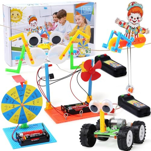 JoyJoyful Regalo Niño 6 7 8 9 10 11 12 Años, Manualidades Experimentos Niños 5-13 Años, Juguetes Niños Kit de Ciencias, Stem Kit Científico Construcción de Juguetes Set Electricidad