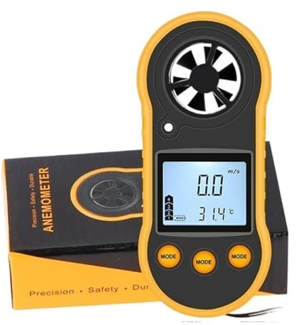 TIEOAXFT Anemometer Wind speed Handheld Digital Wind Speed Meter Portable Anemometer Sensor Wind Speed RZ818 GM816 0-30M/S Wind Meter(RZ818)