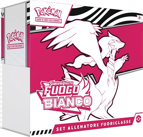 Pokémon GCC: Juego de Entrenador de Clase Mundial dedicado a Reshiram de la expansión Escarlata y Violeta - Fuego Blanco, con una Carta de Figura Completa de Tornadus, Nueve Sobres de expansión y