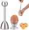 2 Pièces Ouvre-Oeufs En Acier Inoxydable Robuste Ouvre-œufs Polyvalent Ouvre Coupe Oeuf à La Coque Coupe Oeuf Séparateur De Coquilles Dur Et Mous Pour Maison Hôtel Restaurant