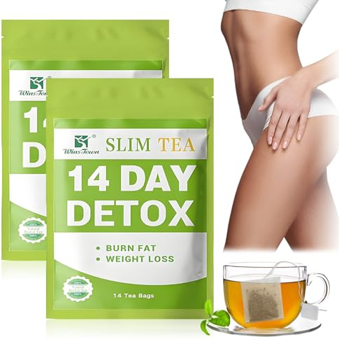 14 Tage Detox TEE, Natüirlich Entwässerungstee Body Cleanse Detox Tea mit Grüner Tee, Stoffwechsel ankurbeln, Blätter, Natürliche Pflanzen Tee für Männer und Frauen