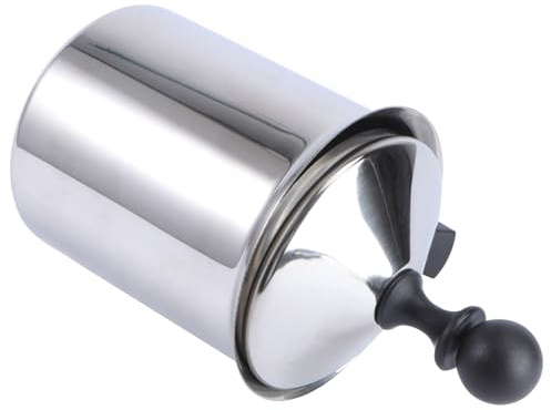 ULTECHNOVO Espumador De Leche Manual De Acero Inoxidable Para Hacer Capuchino Mezclador De Leche Fácil De Usar Para Café