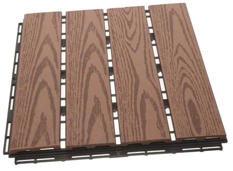 Homoyoyo Piastrelle in Plastica da Esterno Antiscivolo a Incastro per Pavimento Balcone Patio Resistente e Facile da Installare