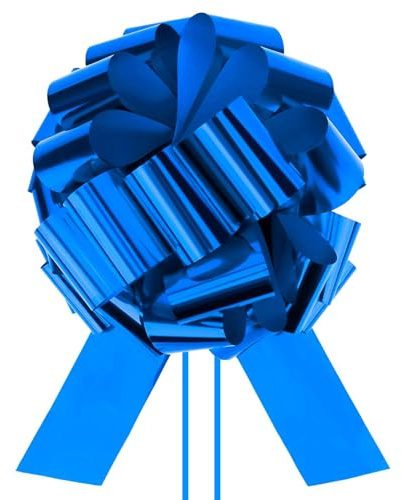 Luktastic Geschenkschleife Große, Blaue Schleife, Ziehschleife Große, Dekoschleife, Ziehschleifenband, 30cm, Dekoschleife Für Geschenkverpackung, Zuckertüten, Hochzeit, Geburtstage