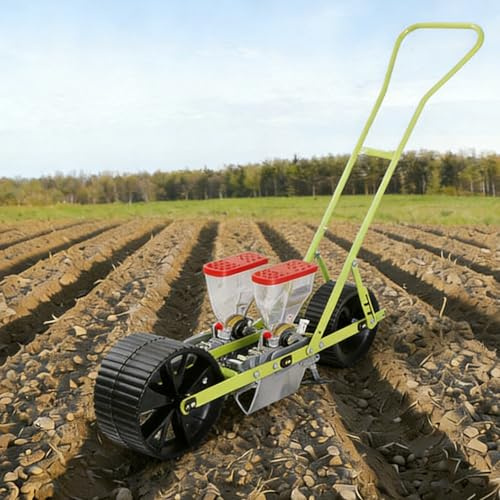 Ostreemaner Seed Planting Tool, Garden Seeder, Adjustable Sowing Depth, 3-50 Cm Plant Spacing, 7-15 Cm Row Spacing, Hand Seeder, for Seeds with a Diameter of 2-10 Mm Twolines