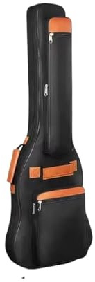 GYTTDERFL Gitarrentasche 600D Oxford wasserdichte E-Gitarrentasche, 10 mm Baumwollpolsterung, Rucksack-Gitarrenkoffer, staubdichte Basshülle, passend für(Size1)