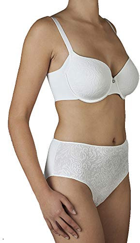 Selene, Reggiseno Contenitivo Donna con Fascia Alta e Ferretto, Coppe Imbottite e Cuciture Piatte, Collezione Morella, Colore Bianco, Taglia 3C