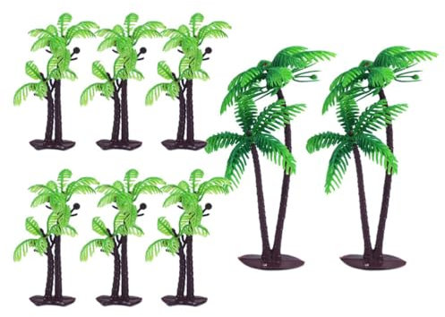 Amosfun Green Palm Tree Cupcake Topper Cake Topper Party Festival für Kuchendekorationen 8 STÜCKE
