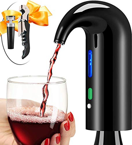 Wine Aerator Electric Wine Decanter Best Sellers One Touch Red -White Wine Accessories Aeration Work with Wine Opener for Beginner Enthusiast - Spout Pourer - Great Mothers Day Gift for Mom