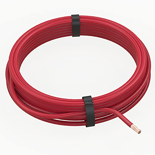 AUPROTEC 2m Fahrzeugleitung 50 mm² Kfz Kabel FLY Stromkabel: rot, 2 m Ring