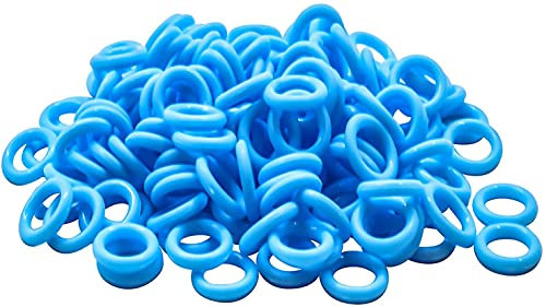200 Pieces Rubber O-Ring Switch Dampeners Keycap White for Cherry MX Key Switch Keyboards Dampers (Blue)