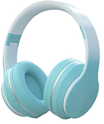 Usoun Cuffie Wireless Over-Ear,Cuffie per Bambini Bluetooth Senza Fili,cuffie bambini con Microfono,HiFi Stereo,Cuffie Wireless e Cablate,Micro SD/TF per Bambini/bambino/Adulti/Telefono/PC(Verde)