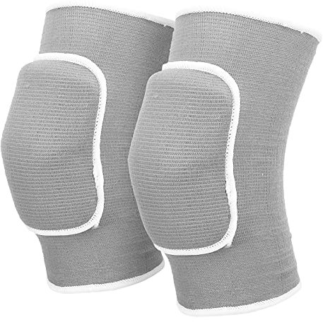 UPQRSG 2 Pcs Genouillères de Protection, Protège Genoux Épaissir en Éponge, Genouillères Respirantes Douces pour Hommes Femmes, Genouillère en Éponge Rembourrée Antidérapante pour Danse(Gris)