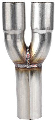 Collecteur d'échappement en acier inoxydable double 1,5'' ID - simple 1,75'' OD T304 pour montage et démontage faciles, collecteur d'échappement en acier inoxydable lyrlody, soudure à l'argon de