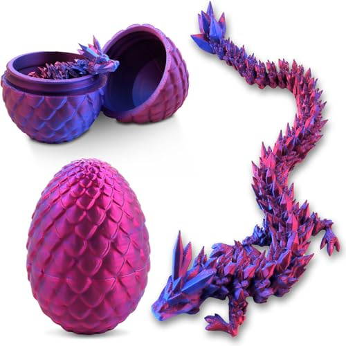 TaimeiMao Drachenei mit Drache, Drache Ei 3D | 3D Gedruckter Überraschungsdrache Im Ei, Beweglicher, Erwachsene Kinder Geschenke Spielzeug