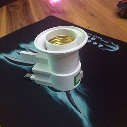 UK Plug E27 Wall Screw Base Light Bulb Lamp Socket Holder Adapter Converter Lamp Holder