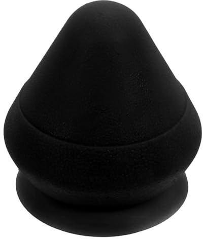 Montierbarer Massageball aus Tpe mit Saugfuß, Schwarz | Rillenstruktur für Gezielte Muskelentspannung, Haftet an Glatten Wänden, für Zuhause und Büro