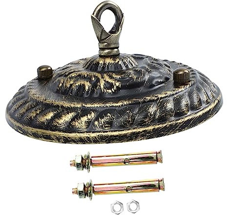 HOMOCONO Vintage Deckenbaldachin Mit Haken Robuste Pendelleuchten-befestigung Antike Deckenrosette Für Wohnzimmer Restaurant Und Bar Dekorative Vintage Deckenabdeckung