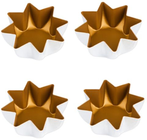 HVRFJXI 4 moldes de aluminio para tartas de huevos, moldes pequeños para tartas, magdalenas, tartaletas, tartaletas, moldes para galletas, herramienta para hornear