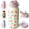 BOTTLE BOTTLE Insulated Water Bottle 950ml(32oz) Stainless Steel Sports Water Bottles with Straw Dual-use Lid Drink Flask Design for Gym with Pill Box (buds rain)