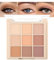 Erinde Paleta de sombras de ojos mate, 9 tonos nude, larga duración, resistente al agua, mate, maquillaje de ojos de larga duración