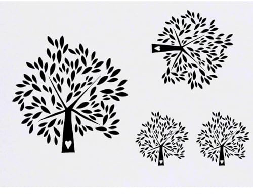 Azeeda 4 x 'Tree of Life with Heart' Temporary Tattoos (TO00077440) | Mixed-Size Water Resistant Skin Safe Transfers for Parties and Costumes