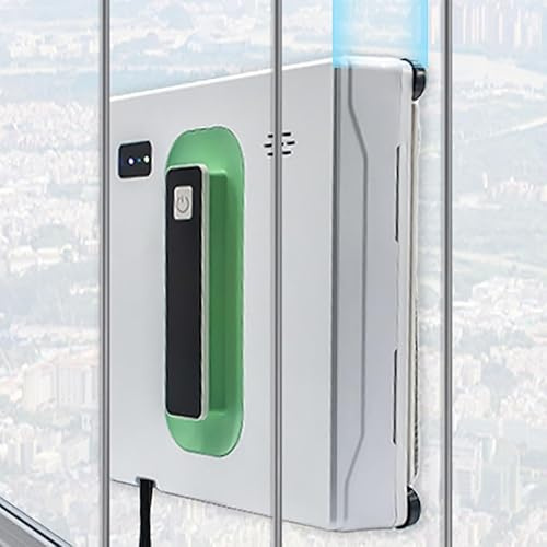 QYDZSHOP Robot Limpiacristales Automático, Máquina Limpiadora De Ventanas Automática con Doble Pulverizador De Agua, Potencia De Succión De 2800 Pa, Sistema Anticaída, Control Mediante Aplicación