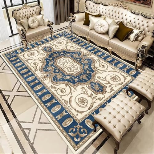 DJHWWD Webteppich Wohnzimmerteppich Teppich Schlafzimmer Vintage Blumen 90x120CM rot Aesthetic