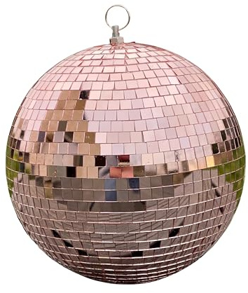 LTMG Boule à Facettes Disco Rose Gold 25cm avec crochet de suspension - Décoration Scintillante de Grande Taille pour Fêtes et Événements