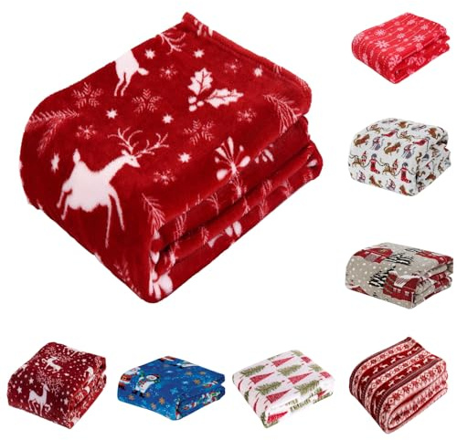 schneedecke deko Weihnachten Weihnachtsdecke Flauschig Weihnachtsbaum Decke Weiche Kuscheldecke Warme WeihnachtenSofadecke Weihnachtsbaumdecke Weihnachts Tannenbaum Schneedecke Deer Blanket