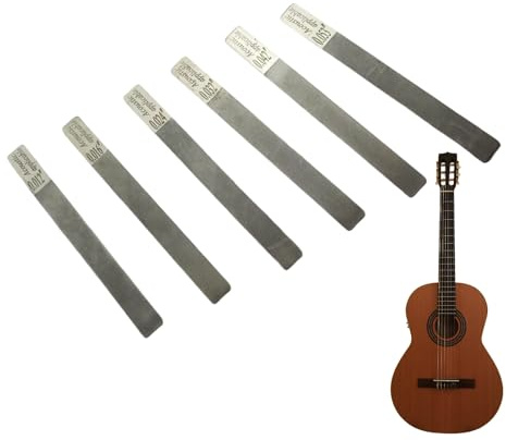 Lima para coronar ataduras - Juego de 6 herramientas para reparación y nivelación | Herramientas para guitarras trastes - Para reparación de bajos en diapasones e instrumentos de cuerda para