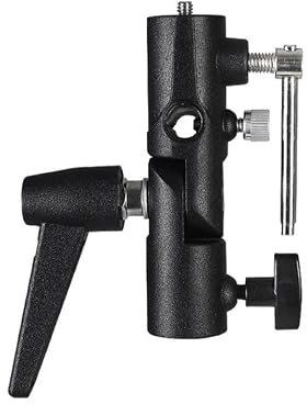 YOSADIER Soporte Tipo H para Flash y Paraguas Tornillos 1/4 y 3/8, Material Plástico y Metal, Alta Resistencia y Efecto Amortiguador para Fotografía Profesional