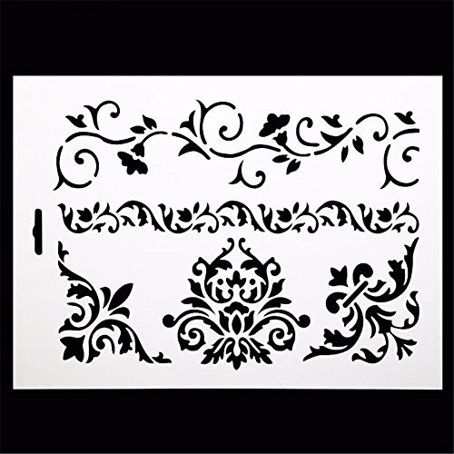 Vak flor encaje para tartas plantilla para tarta de Boda diseño plástico templat galletas impresión molde fondant decoración de pasteles herramientas DIY decoración de pastel frontera molde