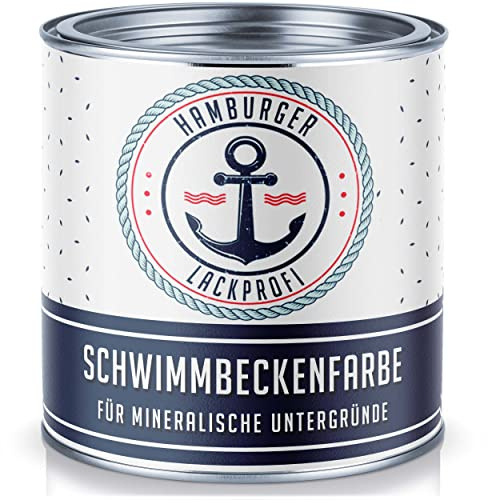 Schwimmbeckenfarbe SEIDENMATT Minttürkis RAL 6033 Grün für Beton Poolfarbe Schwimmbadfarbe Schwimmbeckenbeschichtung Unterwasserfarbe // Hamburger Lack-Profi (2,5 L)