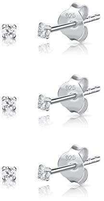 DTPsilver - Boucles d'Oreilles Femme - Boucle d'Oreille Argent - Boucle d'Oreille Fille - Boucles d'Oreilles Homme - Helix - Boucles doreilles Femme - Boucle Oreille - Petit Clou - Diamètre: 2 mm