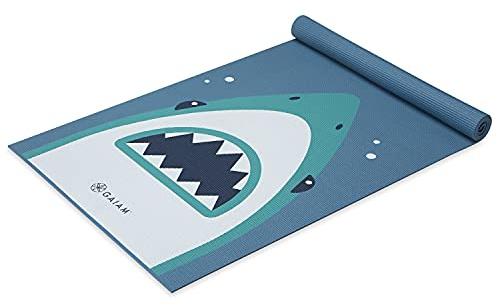 Gaiam Kids Yoga Mat, Fun Prints, Non-Toxic, 60x24, 3mm (Chomper)