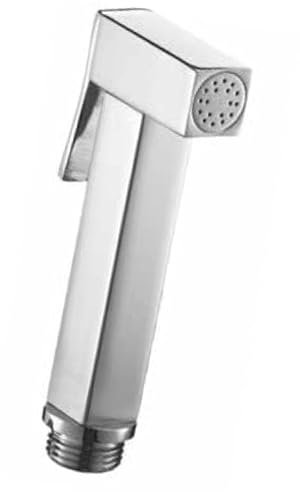 BAGNOCLIC - Doccetta Bidet Ergonomica in Ottone Cromato | Igienica e Confortevole | Design Moderno Quadrato | Facilità di Utilizzo, Cromo, Ottone