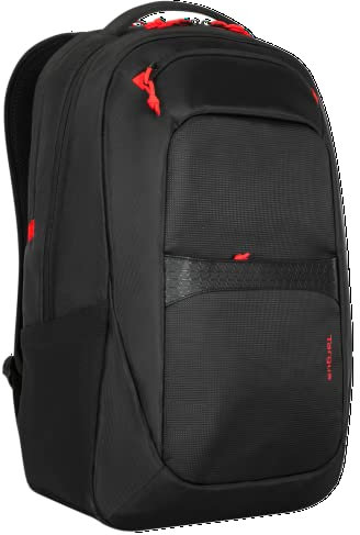 Targus Gaming Backpack fits Laptops up to 17.3, Padded Laptop Compartment, Headset Loop, Large Capacity, Ergonomic Shoulder Straps, Trolley Strap, Black