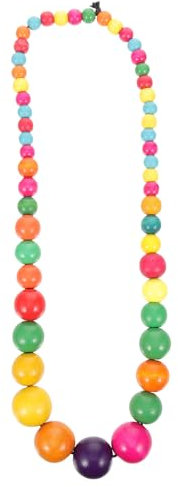 Holibanna Sommer Halskette Bunte Perlenkette Süssigkeitenhalskette Mit Muschelanhänger Frauen Perlenkette Für Frauen Halsschmuck Für Damen Hülse Fräulein Holz