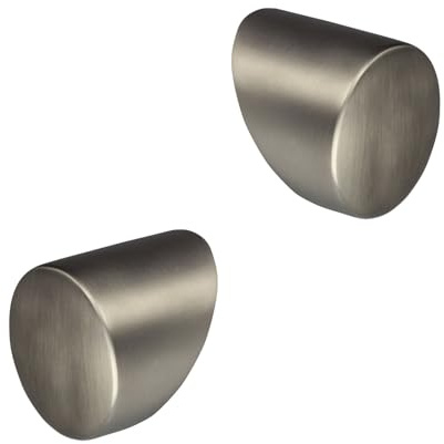 Jackson Woodturners Metal Handrail End Caps for 54mm Round Handrails – Pair with Screws – Chrome, Black, Brushed Nickel or Antique Brass (Brushed Nickel)