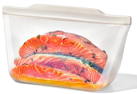 Bolsa reutilizable de silicona OXO Good Grips – Stand-Up medio galón (1,8 L) – Avena