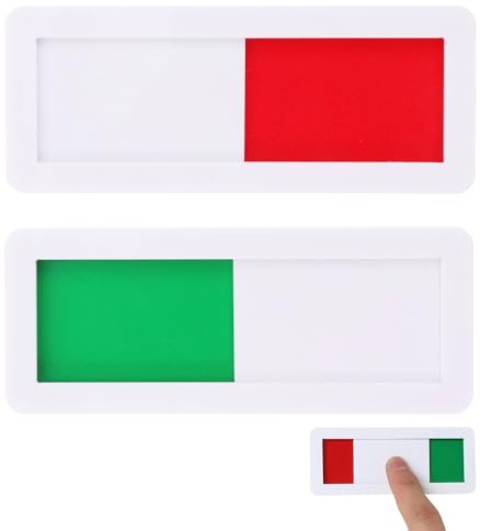 Frei besetzt“-Schiebetürschild, „Frei Besetzt“-Schild, Erweitertes „Bitte Nicht Stören“-Schild, Privatsphäre-Schiebetürschild-Anzeige, Geeignet für Büro, Badezimmer (10 x 4 cm, 2 Stück)
