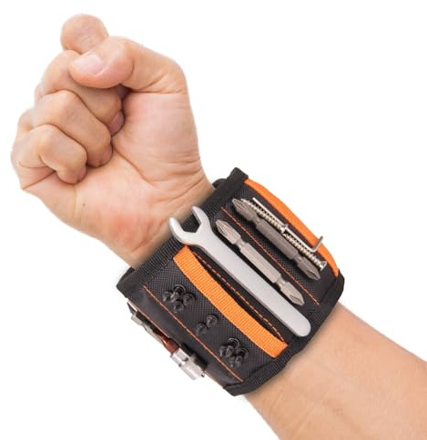 Baxcdyswe Cadeau Homme Original Bricolage Outillage, Bracelet Magnetique Homme, idee Cadeau Bracelets Magnétiques pour la Fête des Pères, Fête des Hommes Un Anniversaire, Saint Valentin Cadeau
