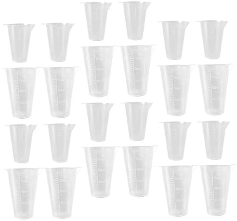 TOPBATHY 40pièces Lot De Doseurs Plastiques Pour Jardinage Et Agriculture Tasses à Mesurer Résistantes Graduées Précises Pour Liquides Outil Polyvalent Pour Mesures De Jardin Et Laboratoire